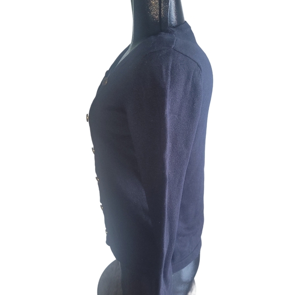 Lindor Navy Blue Sweater with Striped Front S - Picture 5 of 7